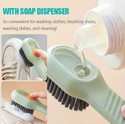 1PC Press-Type Shoe Cleaning Brush – Multifunctional Liquid Scrubber