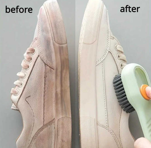 1PC Press-Type Shoe Cleaning Brush – Multifunctional Liquid Scrubber