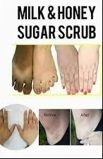 Milk & Honey Sugar Scrub  Body Exfoliator 200ml
